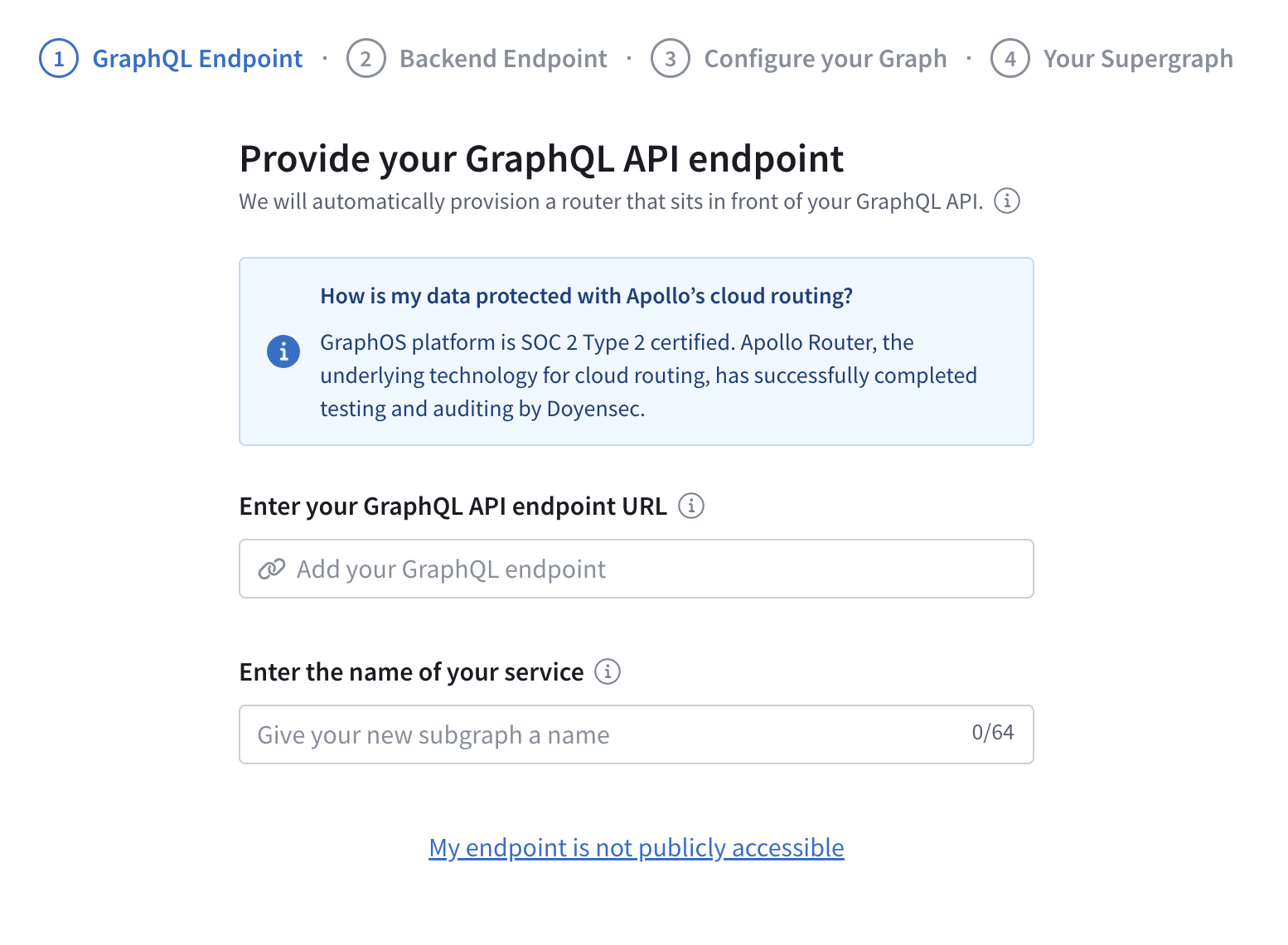 Select private subgraph option